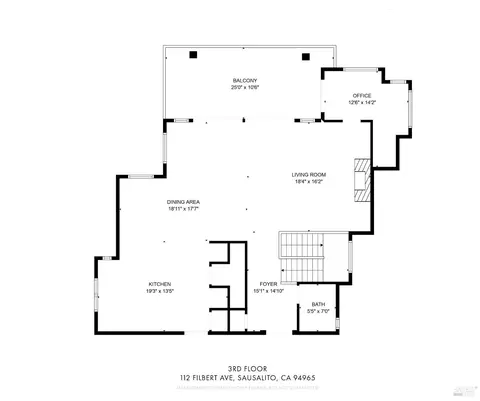 Floorplan - 112 Filbert Ave, Sausalito, CA 94965 photo 3 of 4