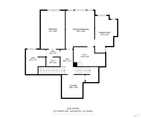 Floorplan - 112 Filbert Ave, Sausalito, CA 94965 photo 2 of 4