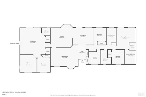 Floorplan - 4209 Rolling Hills Ln, Vacaville, CA 95688 photo 1 of 1