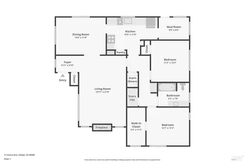 Floorplan - 11 Hanns Ave, Vallejo, CA 94590 photo 2 of 4