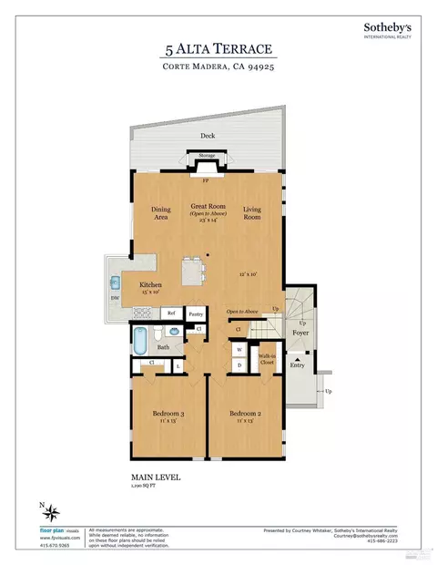 Floorplan - 5 Alta Ter, Corte Madera, CA 94925 photo 2 of 4