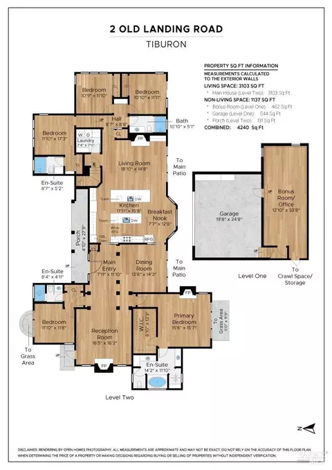 Floorplan - 2 Old Landing Rd, Tiburon, CA 94920 photo 1 of 2