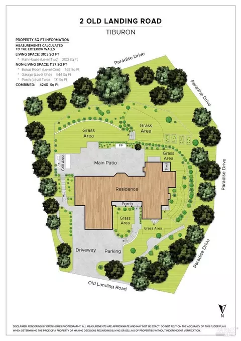 Floorplan - 2 Old Landing Rd, Tiburon, CA 94920 photo 2 of 2