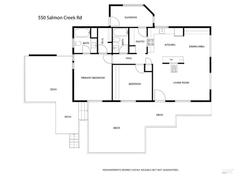 Floorplan - 550 Salmon Creek Rd, Bodega, CA 94922 photo 1 of 1
