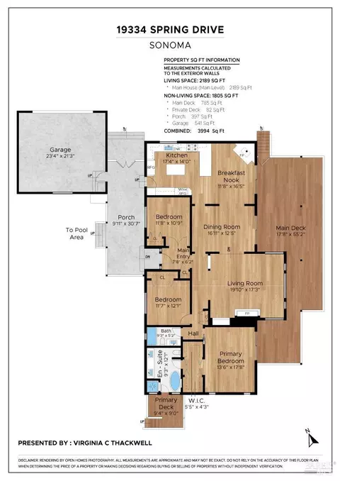 Floorplan - 19334 Spring Dr, Sonoma, CA 95476 photo 1 of 2