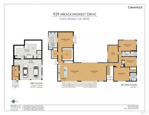 Floorplan - 929 Meadowsweet Dr, Corte Madera, CA 94925 photo 1 of 2