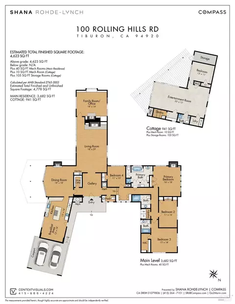 Floorplan - 100 Rolling Hills Rd, Tiburon, CA 94920 photo 1 of 2