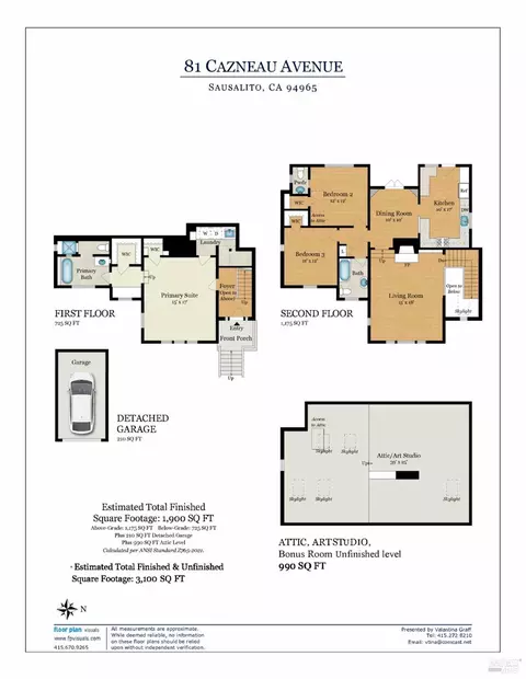 Floorplan - 81 Cazneau Ave, Sausalito, CA 94965 photo 1 of 1