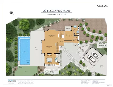 Floorplan - 22 Eucalyptus Rd, Belvedere, CA 94920 photo 1 of 3