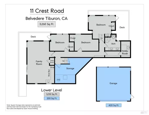 Floorplan - 11 Crest Rd, Belvedere, CA 94920 photo 2 of 2