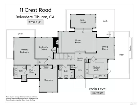 Floorplan - 11 Crest Rd, Belvedere, CA 94920 photo 1 of 2