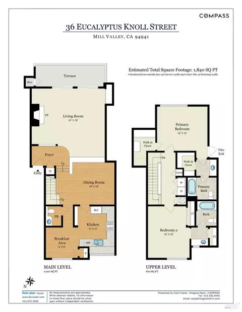 Floorplan - 36 Eucalyptus Knoll St, Mill Valley, CA 94941 photo 1 of 1