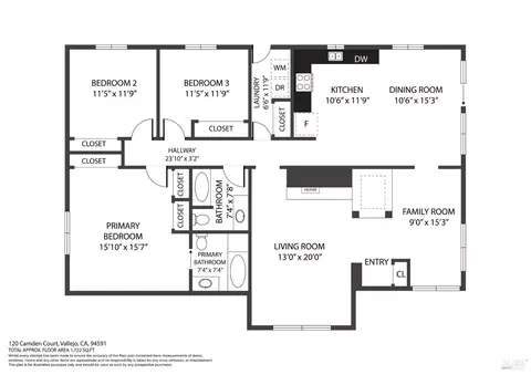 Floorplan - 120 Camden Ct, Vallejo, CA 94591 photo 1 of 1