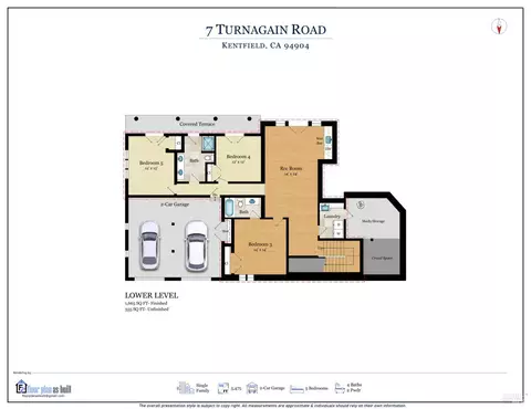 Floorplan - 7 Turnagain Rd, Kentfield, CA 94904 photo 3 of 3
