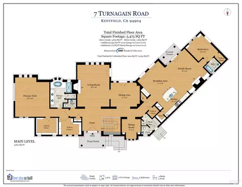 Floorplan - 7 Turnagain Rd, Kentfield, CA 94904 photo 2 of 3