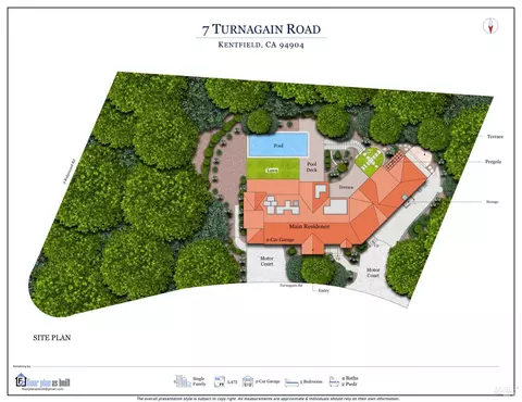 Floorplan - 7 Turnagain Rd, Kentfield, CA 94904 photo 1 of 3