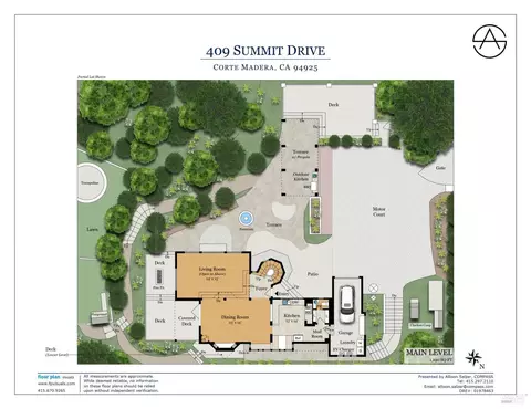 Floorplan - 409 Summit Dr, Corte Madera, CA 94925 photo 1 of 2
