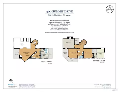Floorplan - 409 Summit Dr, Corte Madera, CA 94925 photo 2 of 2