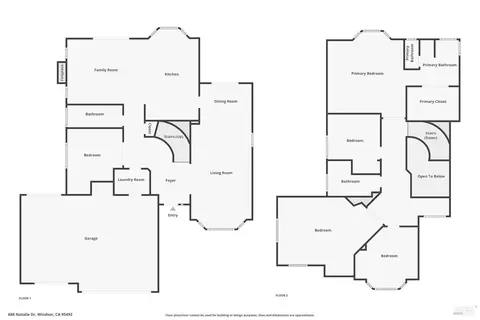 Floorplan - 688 Natalie Dr, Windsor, CA 95492 photo 1 of 1