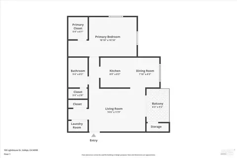 Floorplan - 159 Lighthouse Dr, Vallejo, CA 94590 photo 1 of 1
