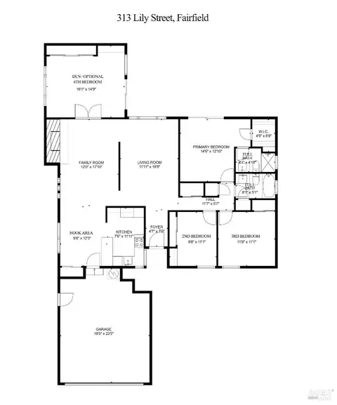 Floorplan - 313 Lily St, Fairfield, CA 94533 photo 1 of 2