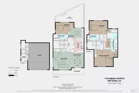 Floorplan - 4 Eucalyptus Knoll St, Mill Valley, CA 94941 photo 1 of 1