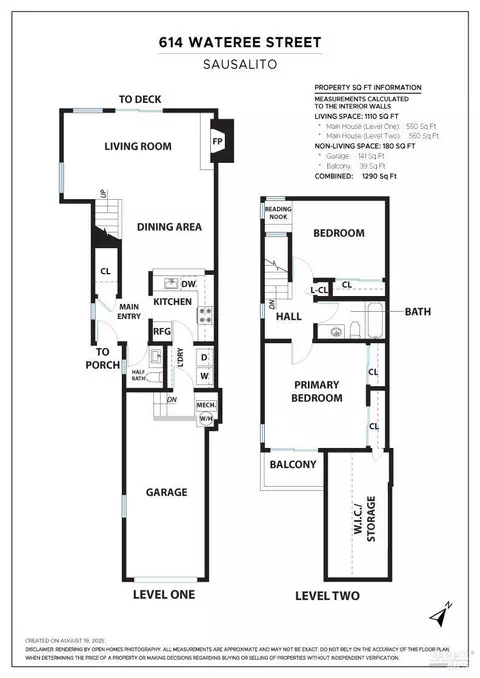 Floorplan - 614 Wateree St, Sausalito, CA 94965 photo 1 of 1