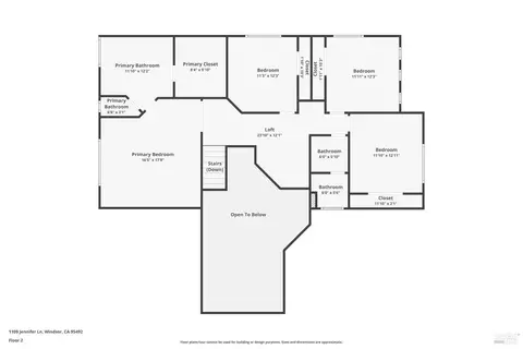 Floorplan - 1109 Jennifer Ln, Windsor, CA 95492 photo 2 of 2