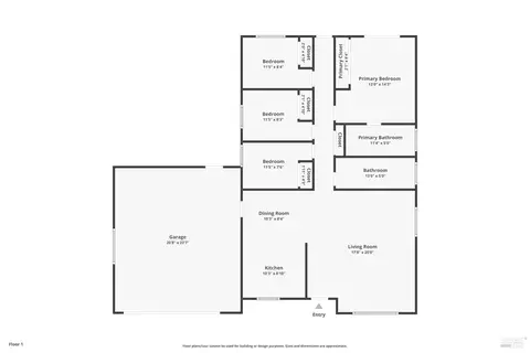Floorplan - 804 E Gobbi St, Ukiah, CA 95482 photo 1 of 1