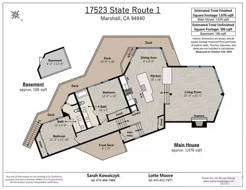Floorplan - 17523 Highway 1, Marshall, CA 94940 photo 1 of 1