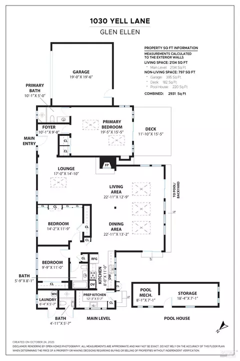 Floorplan - 1030 Yell Ln, Glen Ellen, CA 95442 photo 1 of 1