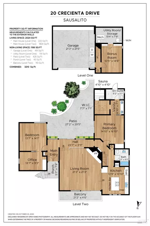 Floorplan - 20 Crecienta Dr, Sausalito, CA 94965 photo 1 of 1