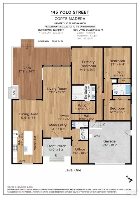 Floorplan - 145 Yolo St, Corte Madera, CA 94925 photo 1 of 2