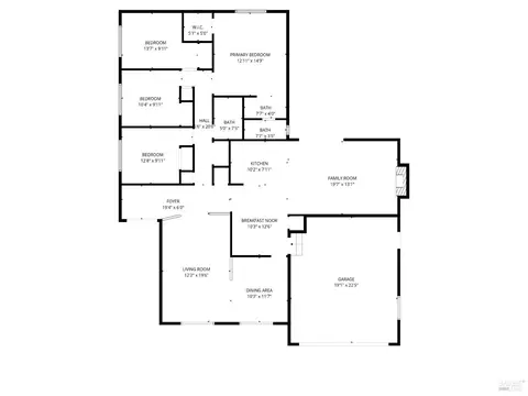 Floorplan - 1803 Monarch Dr, Napa, CA 94558 photo 1 of 1