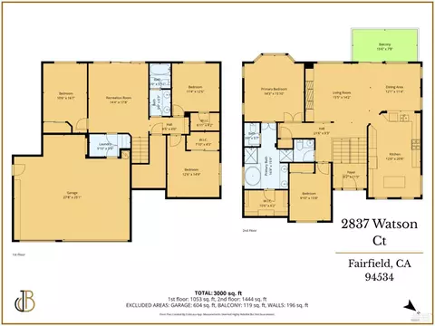 Floorplan - 2837 Watson Ct, Fairfield, CA 94534 photo 2 of 3