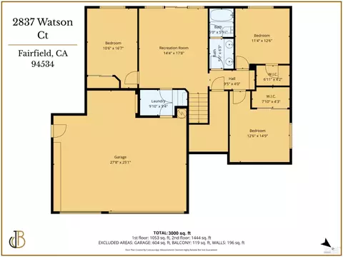 Floorplan - 2837 Watson Ct, Fairfield, CA 94534 photo 3 of 3