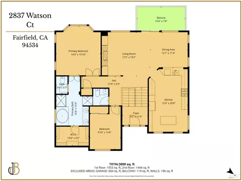 Floorplan - 2837 Watson Ct, Fairfield, CA 94534 photo 1 of 3