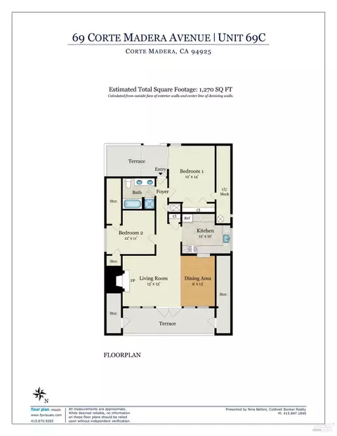 Floorplan - 69 Corte Madera Ave, Corte Madera, CA 94925 photo 1 of 4
