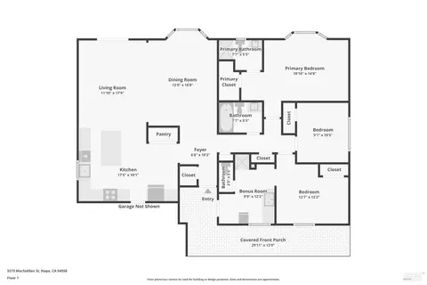 Floorplan - 3273 Macfadden St, Napa, CA 94558 photo 1 of 1