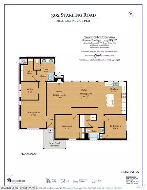 Floorplan - 302 Starling Rd, Mill Valley, CA 94941 photo 1 of 1