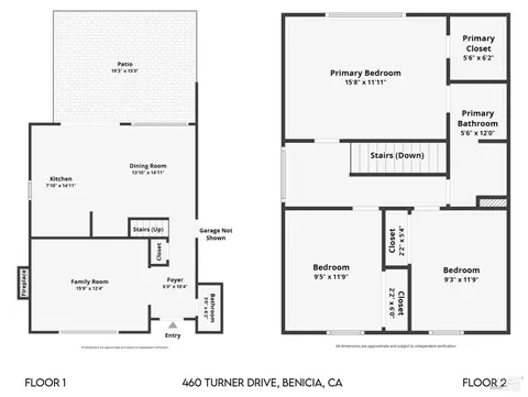 Floorplan - 460 Turner Dr, Benicia, CA 94510 photo 1 of 3