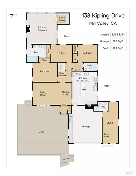 Floorplan - 138 Kipling Dr, Mill Valley, CA 94941 photo 1 of 2