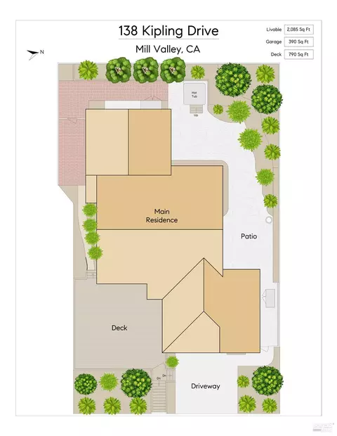 Floorplan - 138 Kipling Dr, Mill Valley, CA 94941 photo 2 of 2