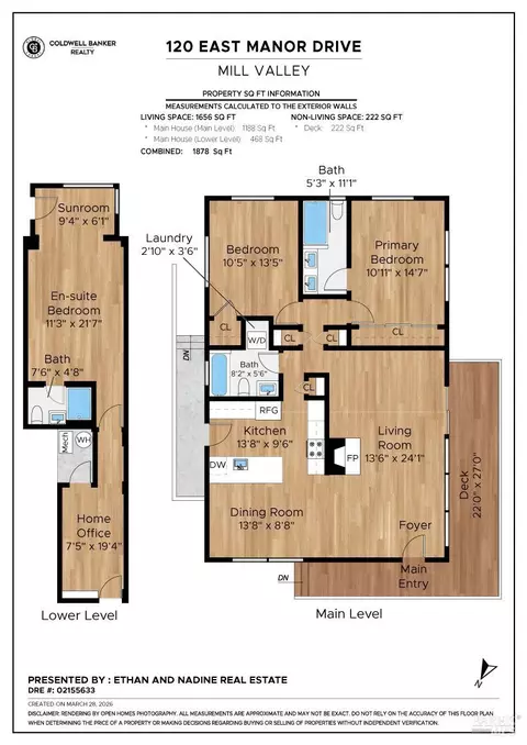 Floorplan - 120 E Manor Dr, Mill Valley, CA 94941 photo 1 of 2
