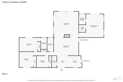 Floorplan - 779 Ct Joni Ct, Windsor, CA 95492 photo 1 of 1