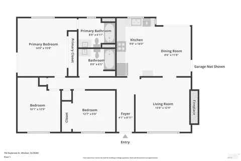 Floorplan - 704 Daybrook Dr, Windsor, CA 95492 photo 1 of 1