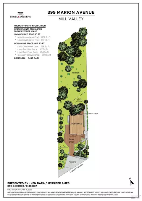 Floorplan - 399 Marion Ave, Mill Valley, CA 94941 photo 2 of 2