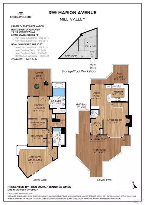 Floorplan - 399 Marion Ave, Mill Valley, CA 94941 photo 1 of 2