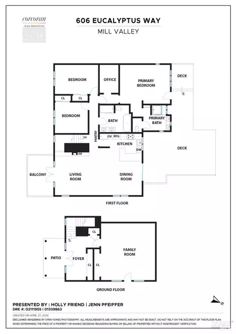 Floorplan - 606 Eucalyptus Way, Mill Valley, CA 94941 photo 2 of 2