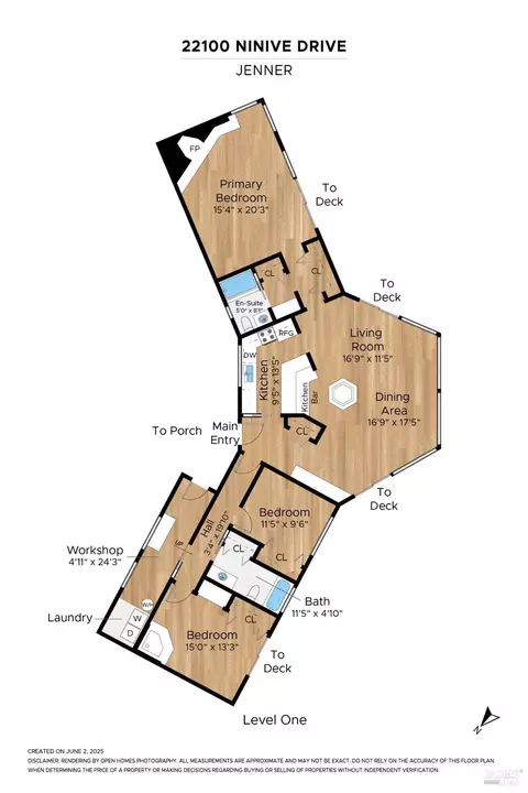 Floorplan - 22100 Ninive Dr, Jenner, CA 95450 photo 1 of 1
